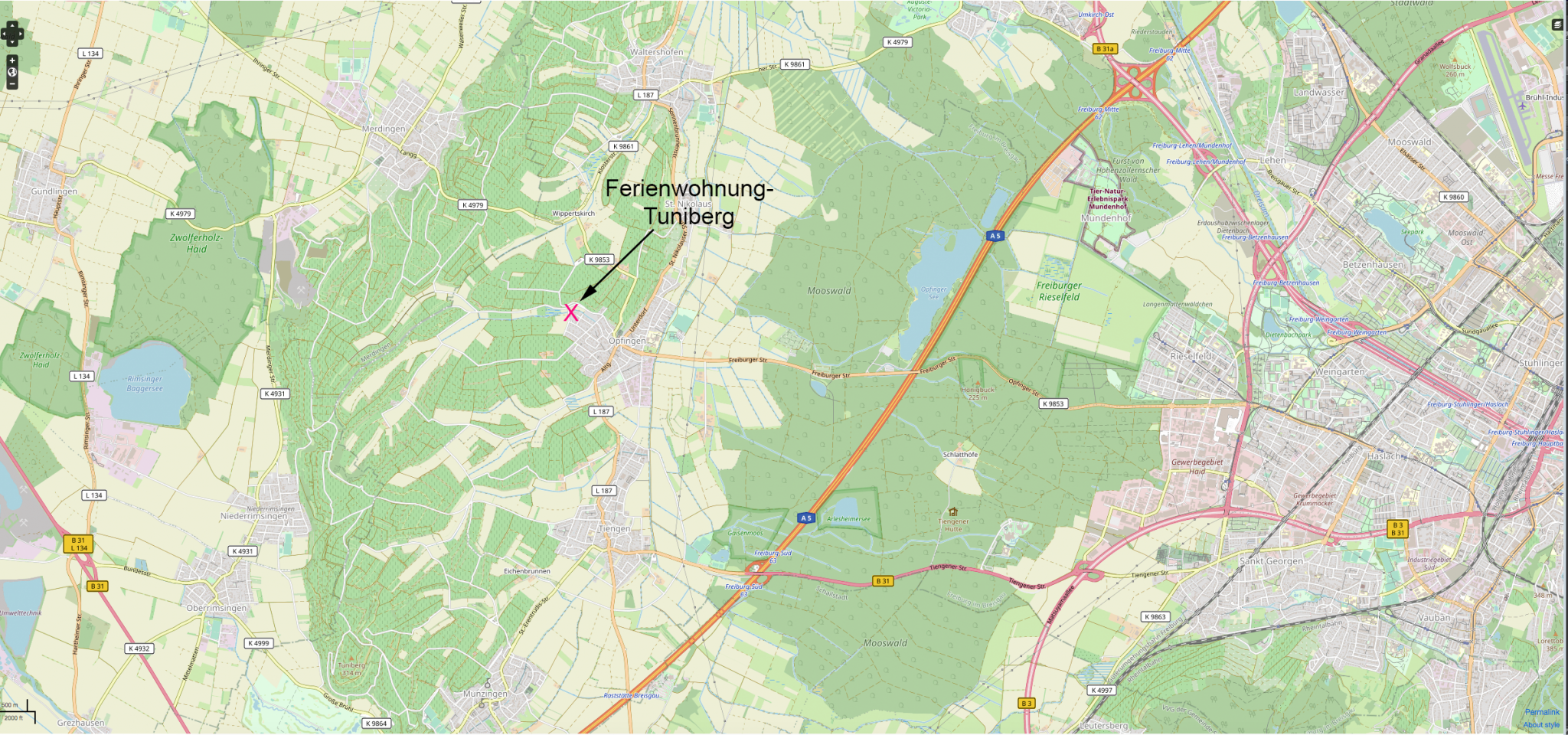 Lage Tuniberg